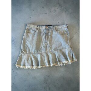 EXPRESS Denim Ruffle High Rise Skirt Size 14